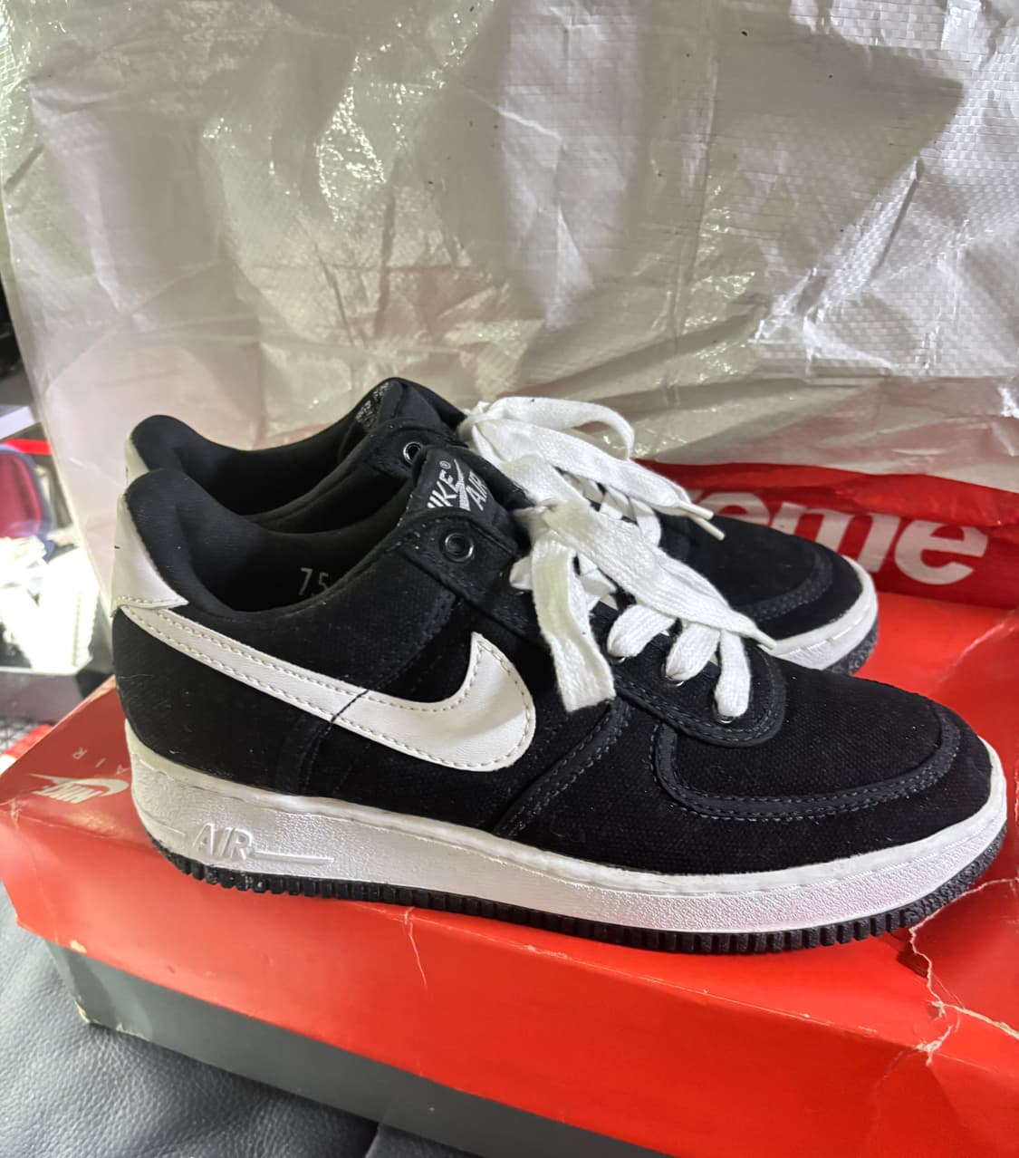 94년 나이키 에어포스 1 cvs 검/흰 상품이미지7