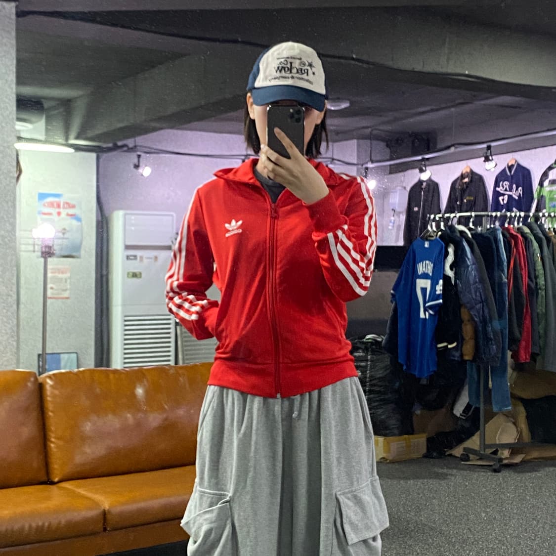 아디다스 파이어버드 트레포일 빅로고 크롭 트랙탑 져지 B3020   상품이미지1