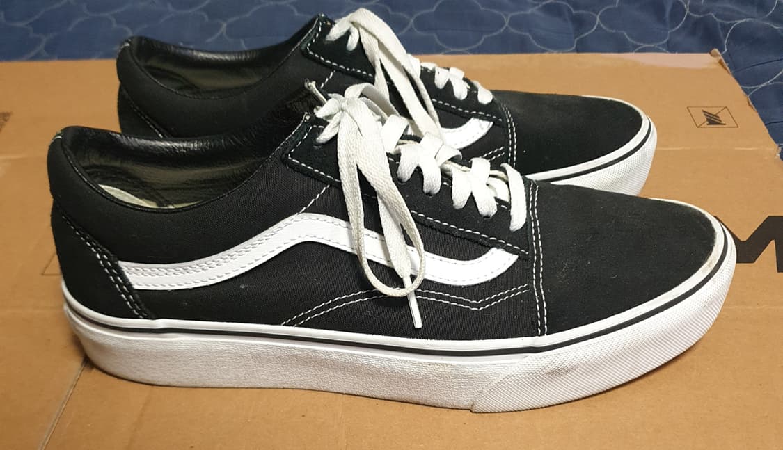 반스 올드스쿨 플랫폼 스니커즈 블랙 (270) 굽4cm 상품이미지1