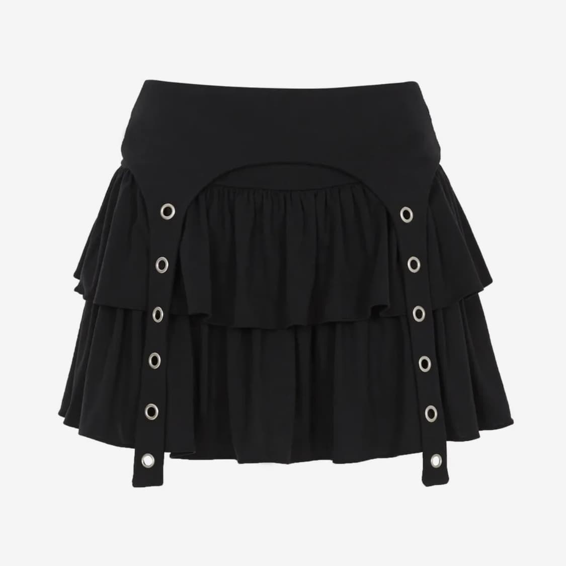 일리고 스터드 후드집업 + 캉캉 레이어드 립 스커트 세트 상품이미지5