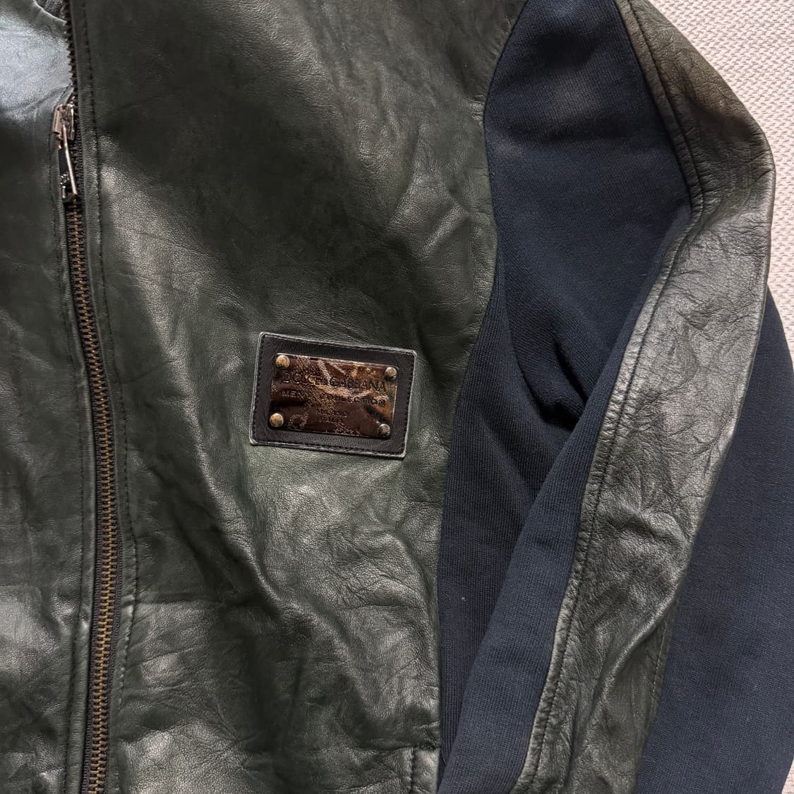 돌체앤가바나 가죽 니트 집업 자켓 상품이미지3