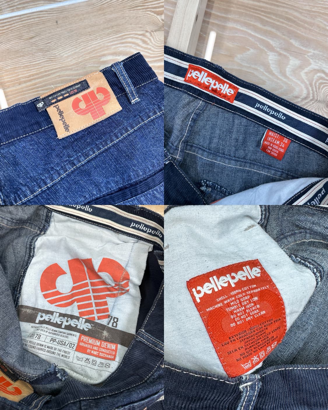 펠레펠레 코듀로이 워시드 와이드 데님 팬츠 상품이미지8