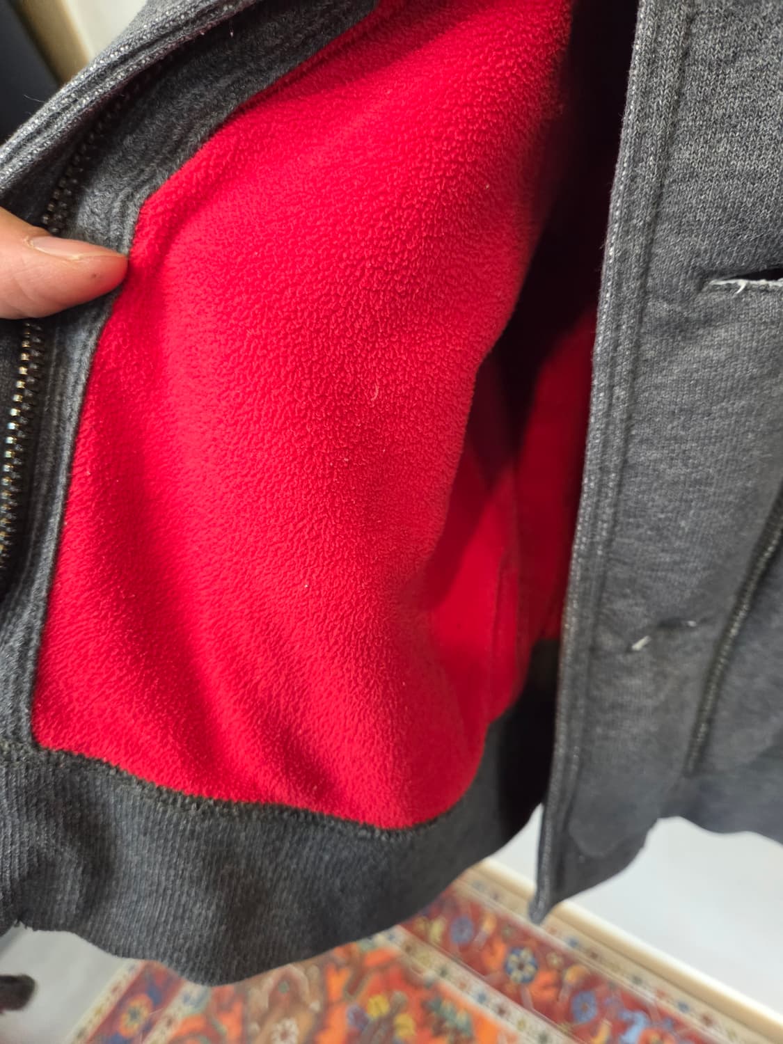 아베크롬비 빈티지 하이넥 안감플리스 집업 L 상품이미지5