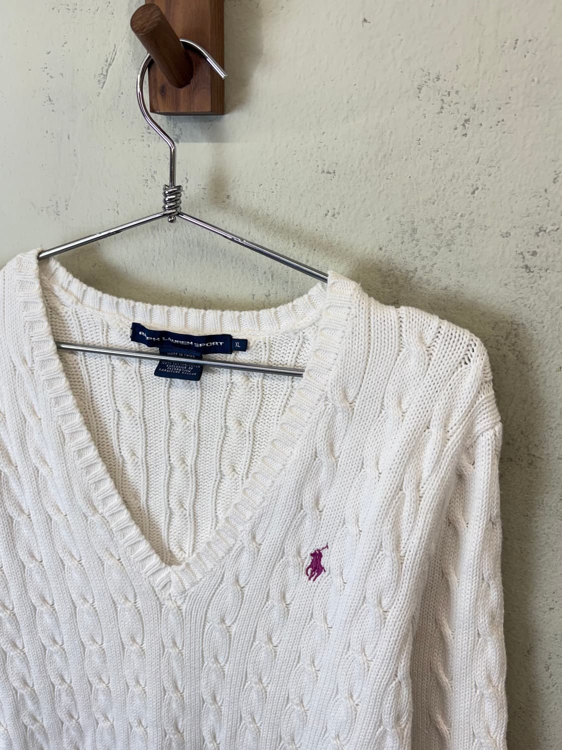 폴로랄프로렌 빈티지 화이트 케이블 니트 상품이미지5