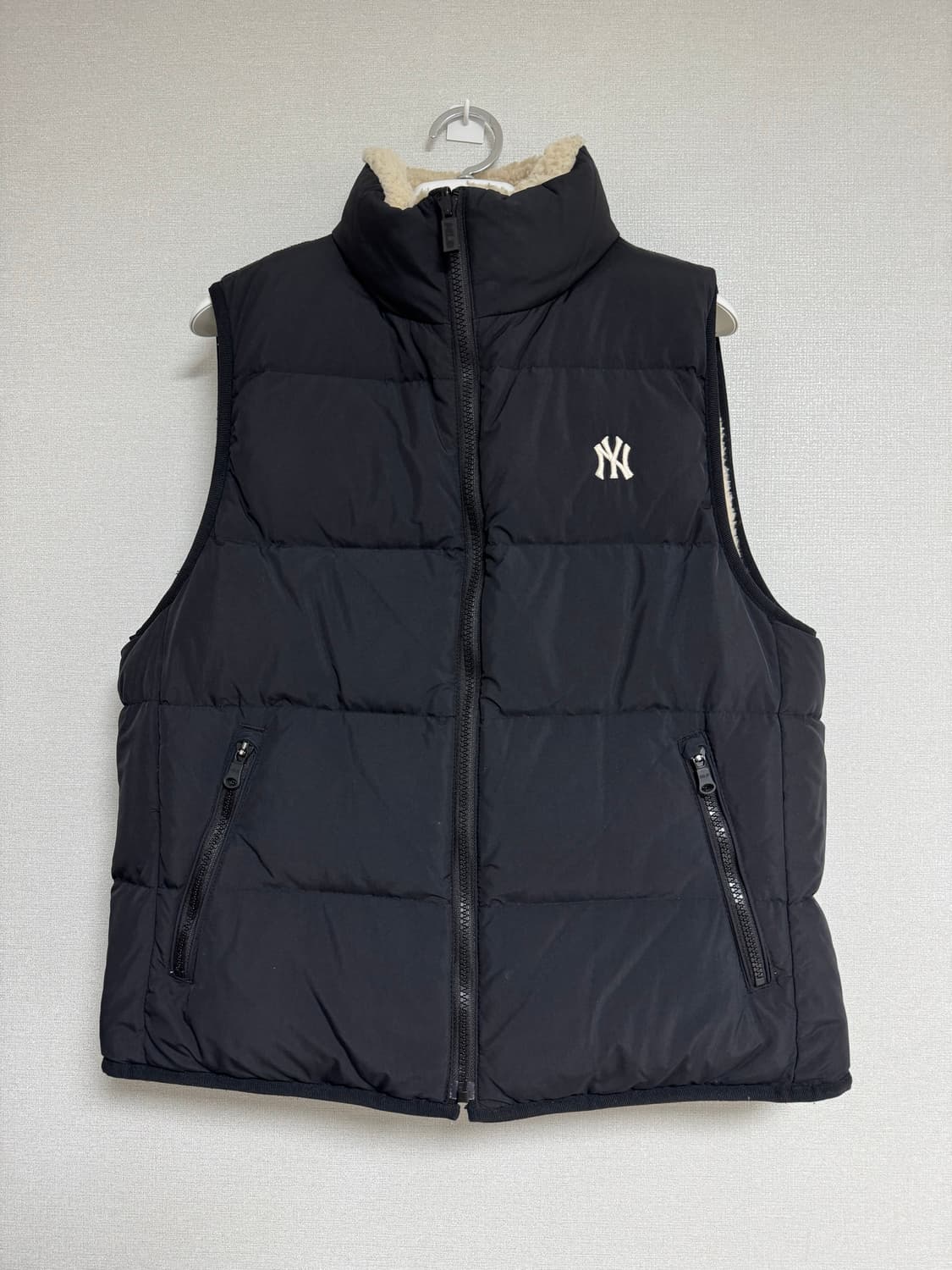 mlb 엠엘비 리버시블 양면 뽀글이 패딩 조끼 상품이미지6