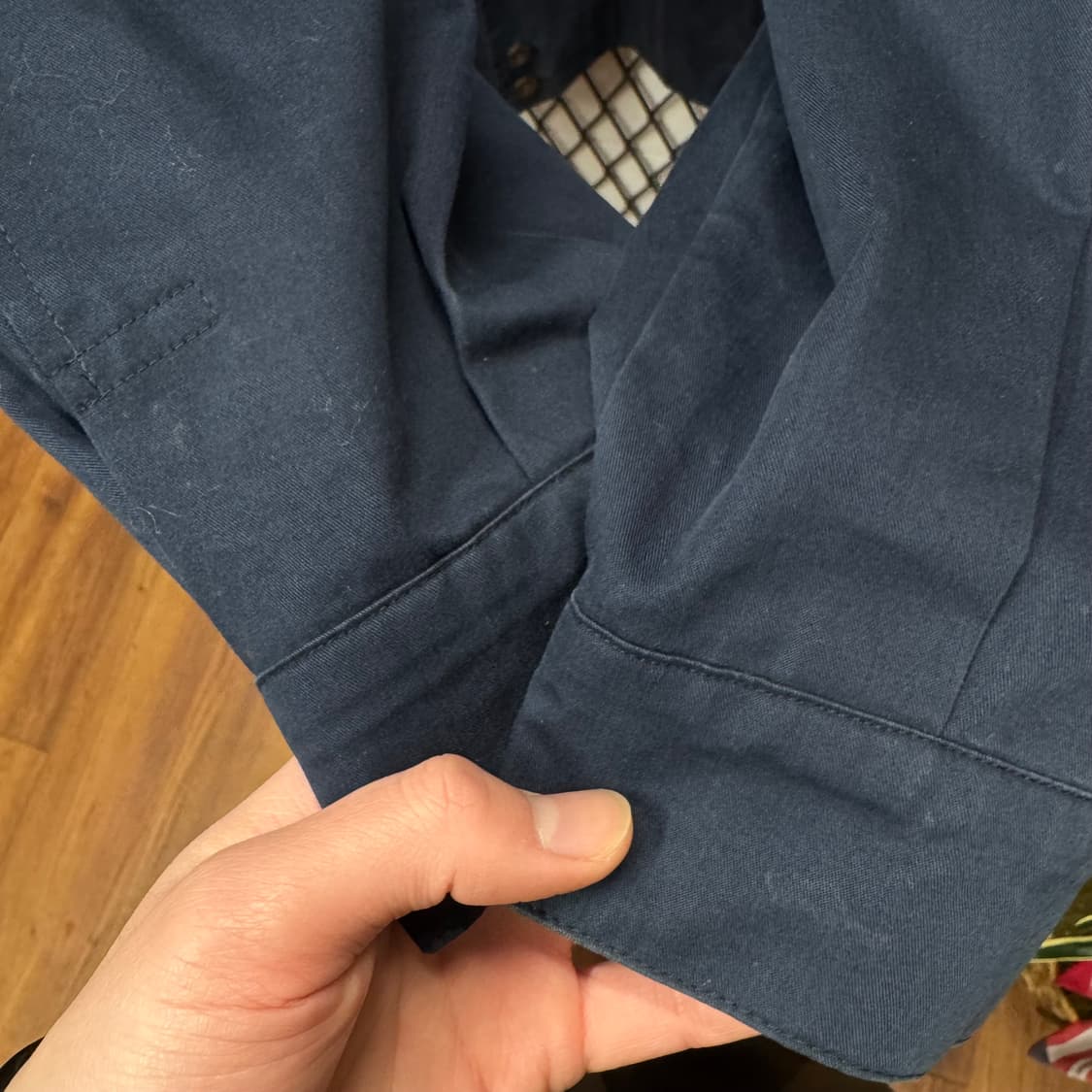 80s 버버리 블루종 자켓 전면 월계수 기사 로고 포인트 네이비 상품이미지8