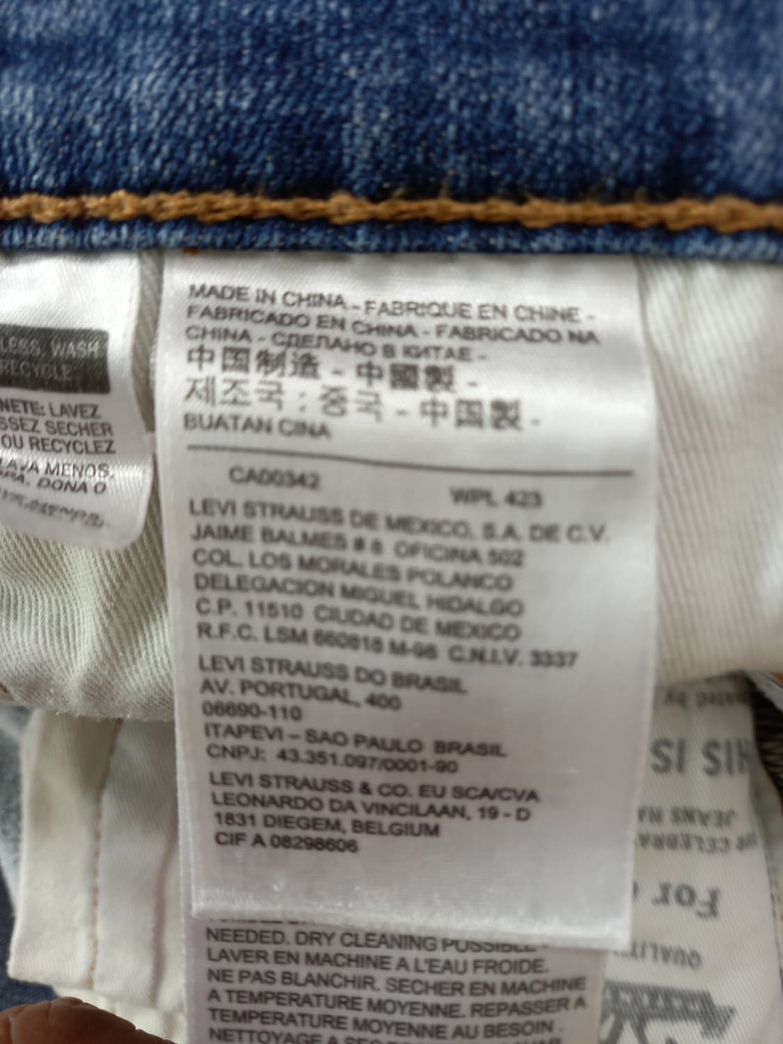 34 리바이스511 약기모 워싱 스판 슬림일자진 34-553 상품이미지8