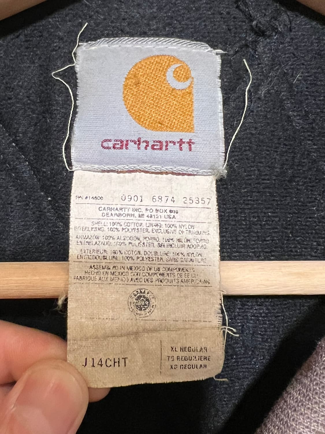 00's [XL] 칼하트 산타페 워크자켓 빈티지 페이드 디스트로이드 상품이미지9
