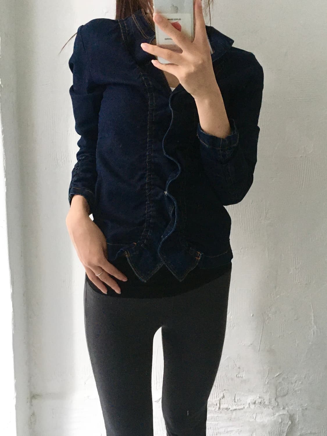 ARMANI JEANS 아르마니 진스 슬림 셔링 데님 자켓 상품이미지2