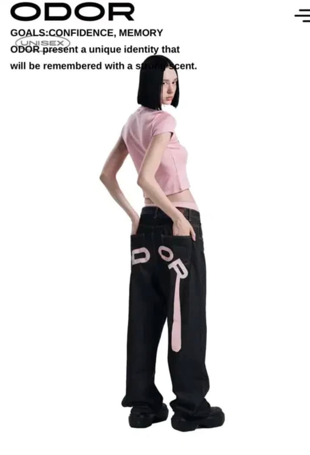 오도어 로고 드랍 데님 팬츠 1사이즈 상품이미지1