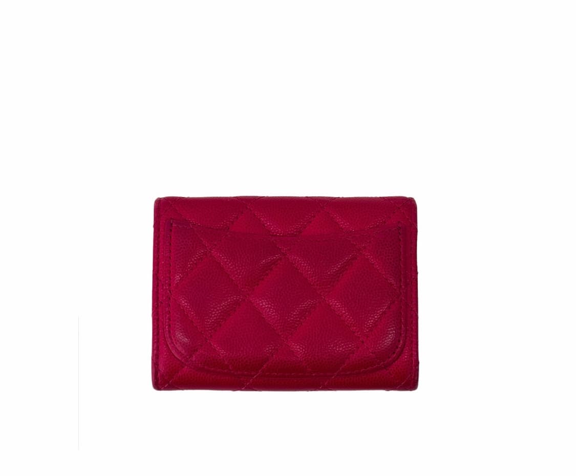 Chanel 샤넬 여성 2.55 빈티지 캐비어 똑딱이 플랩 카드 지갑 상품이미지2