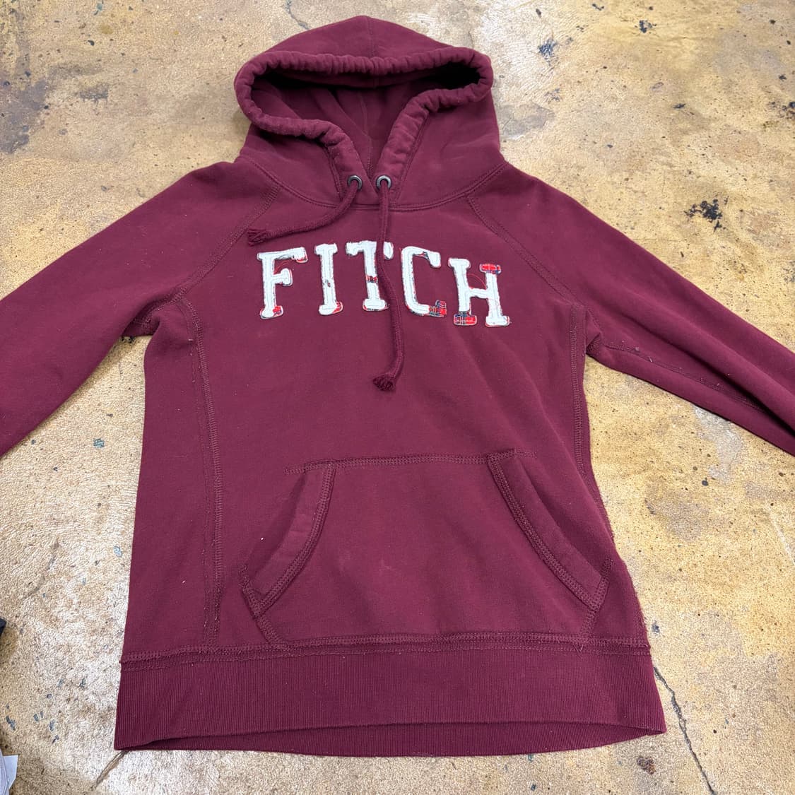 아베크롬비 버건디 후드집업 상품이미지3