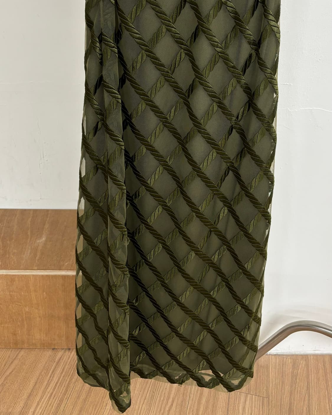 시몬 로샤 카키 슬리브리스 원피스 상품이미지5