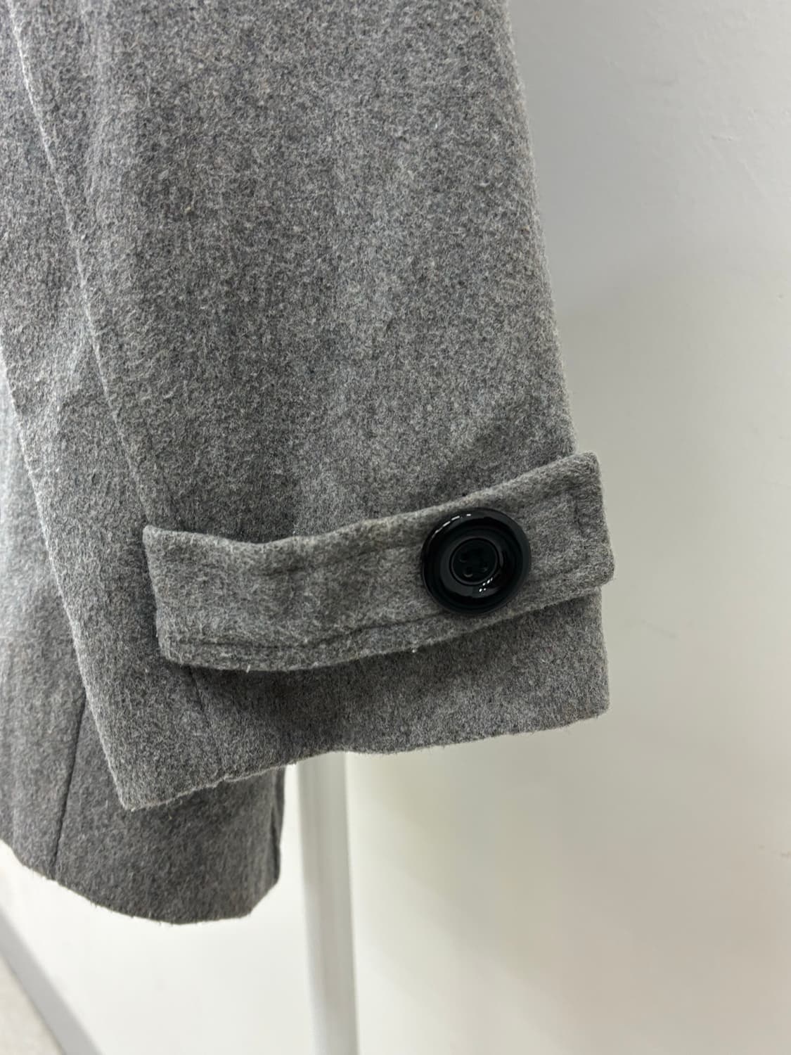 빈티지 그레이 하이넥 더블 코트 상품이미지9