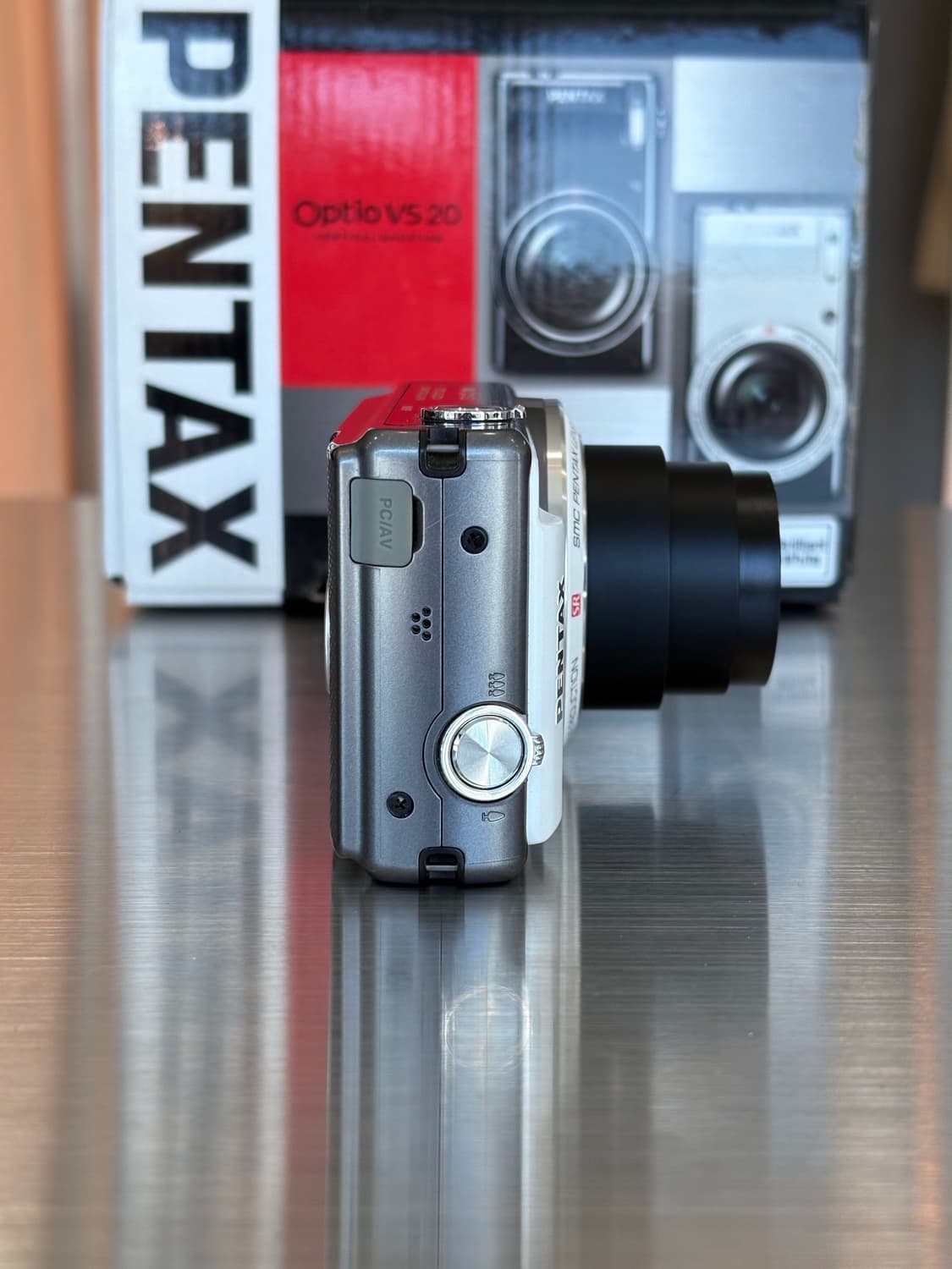 풀박/배터리2개/한글/날짜표시)펜탁스 옵티오 vs20 화이트 빈티지디카 상품이미지4