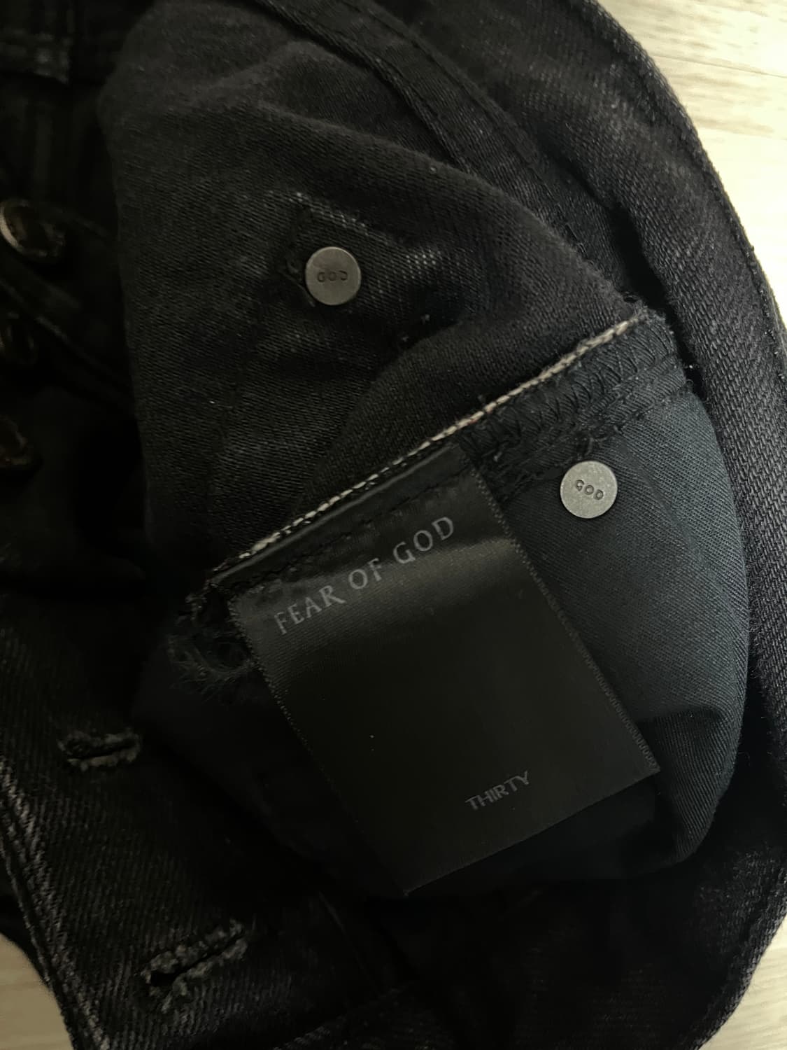 4th 피어오브갓 블랙 데님 무파진 30 상품이미지3