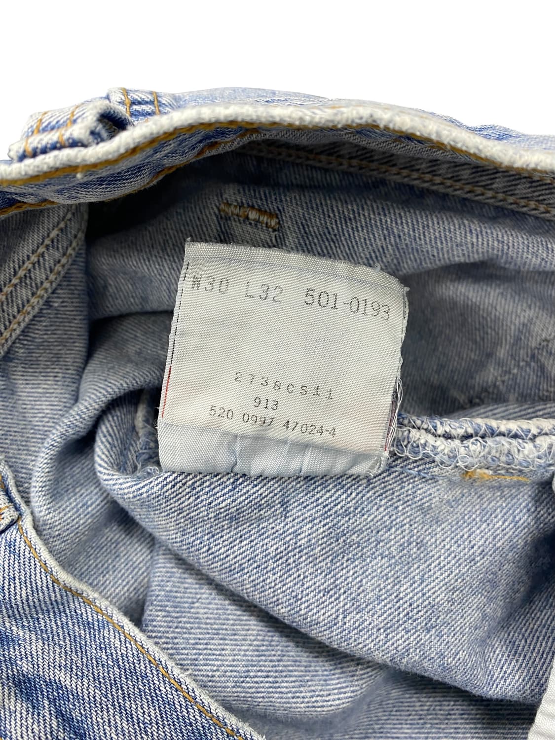 90's 리바이스 501 핸드 자수 [763] 상품이미지10