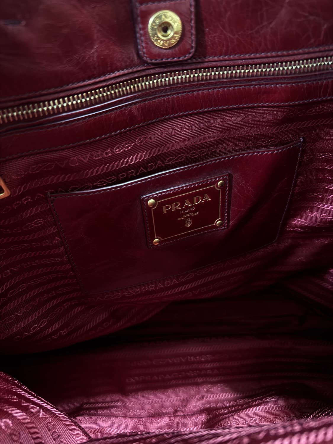 프라다 비텔로 샤인 2way 토트백 레드 상품이미지2