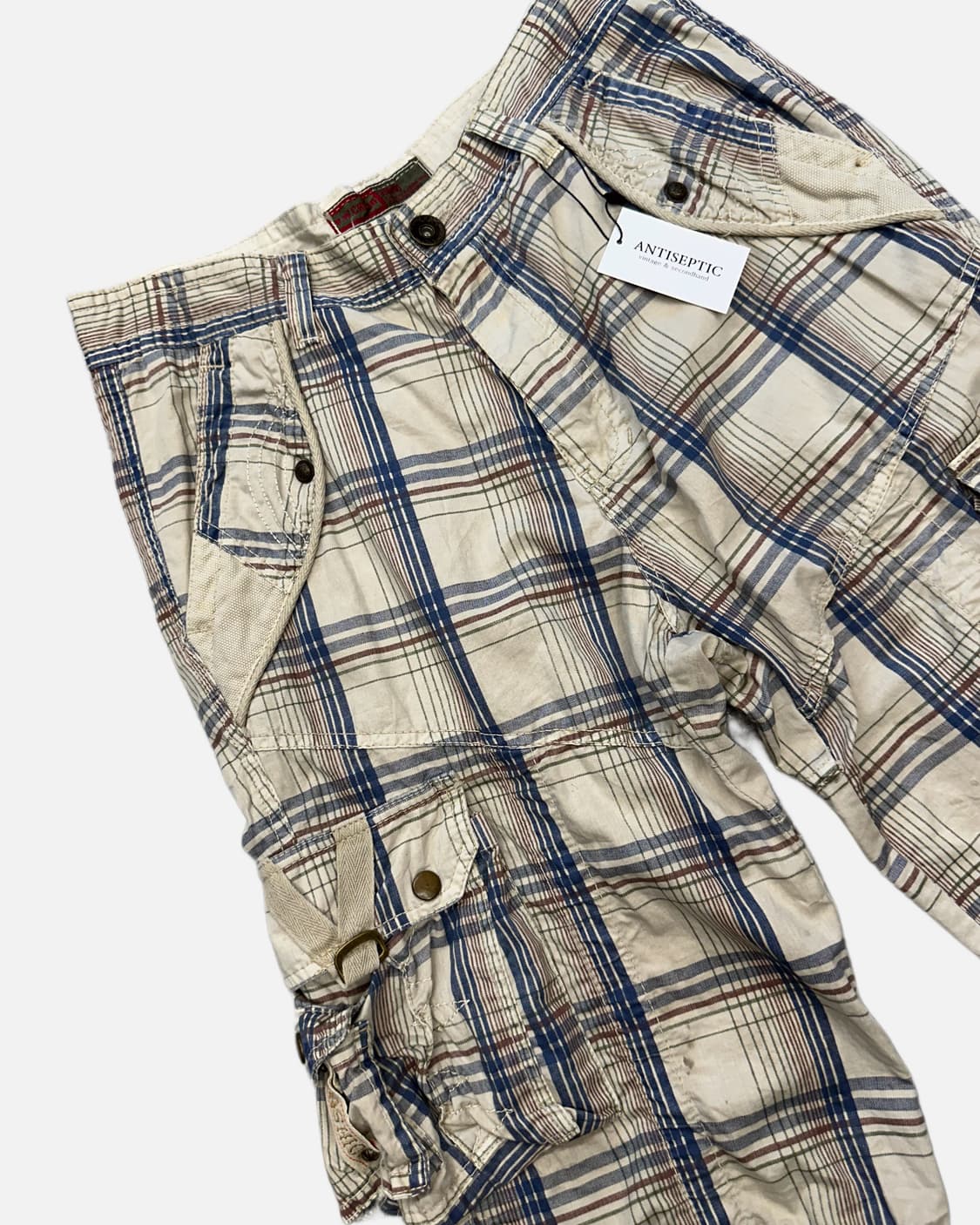 check detail cargo shorts 상품이미지3