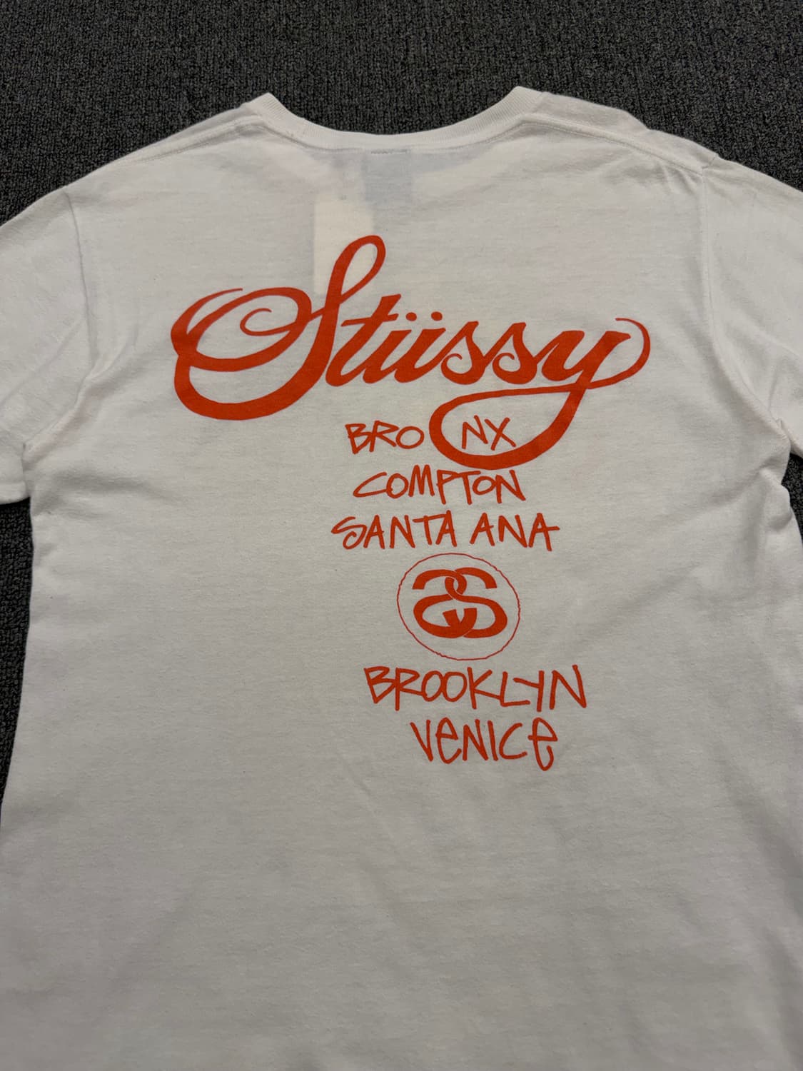 S) 스투시 빈티지 베니스 투어 투칸 프린팅 반팔 티셔츠 상품이미지6