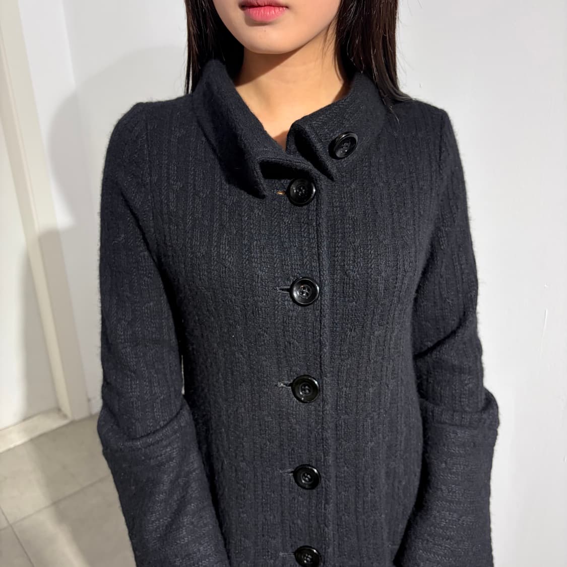 Baroque 검정 케이블 니트 자켓 코트 상품이미지3