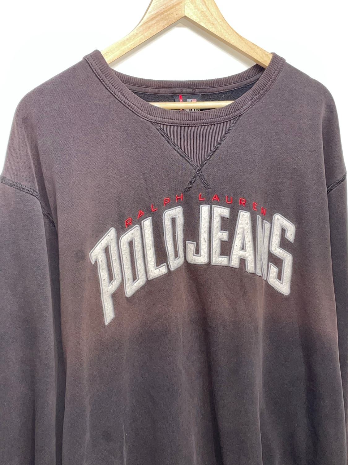 폴로진스 브라운 맨투맨 티셔츠 상품이미지3