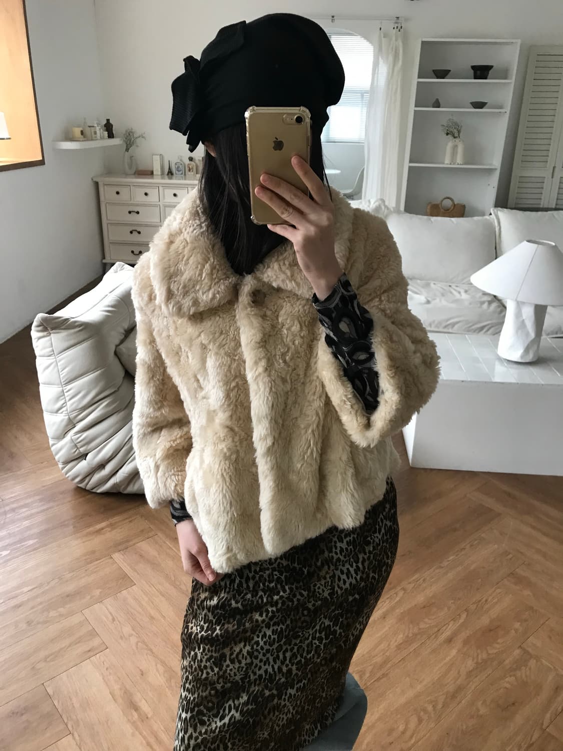 vintage fur jacekt 상품이미지1