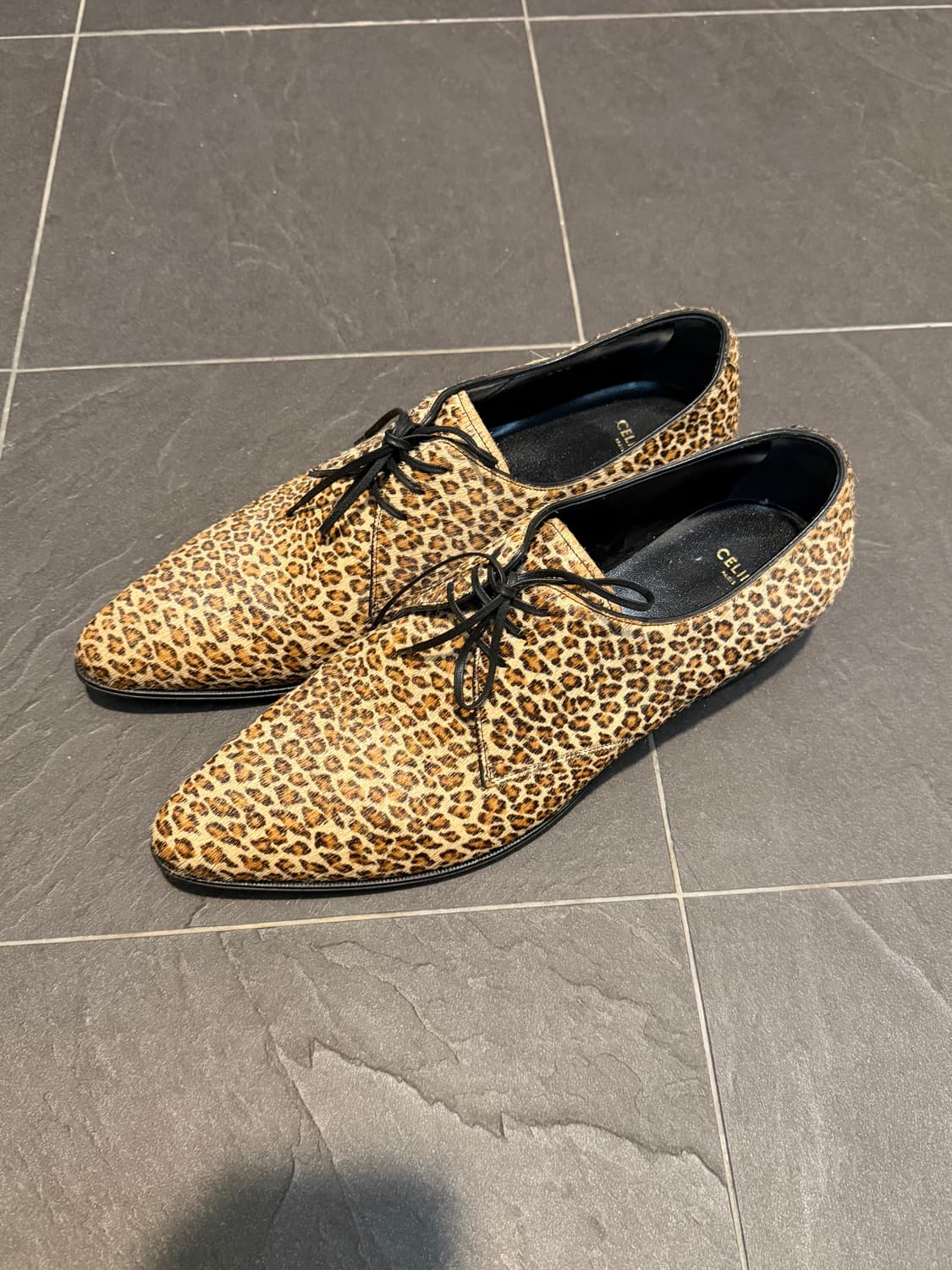 셀린느 자크노 데브리 30 부츠 레오파드 프린트 헤어 상품이미지1