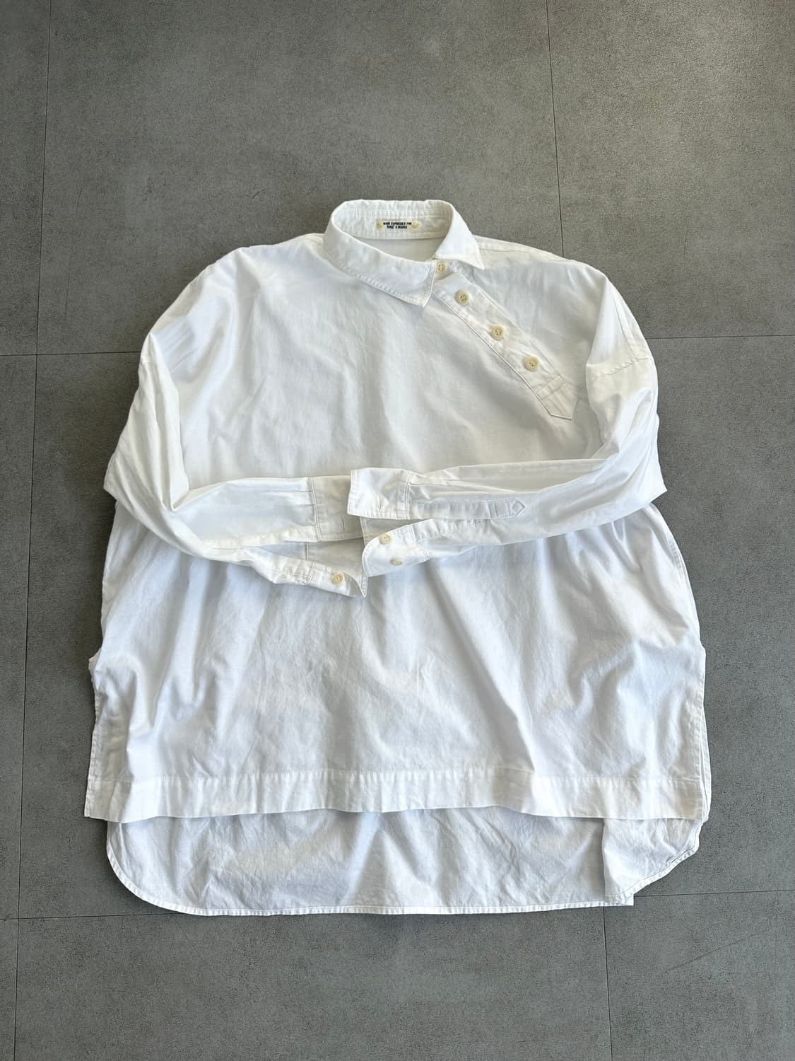 Yohji Yamamoto 비대칭 버튼 셔츠 상품이미지2