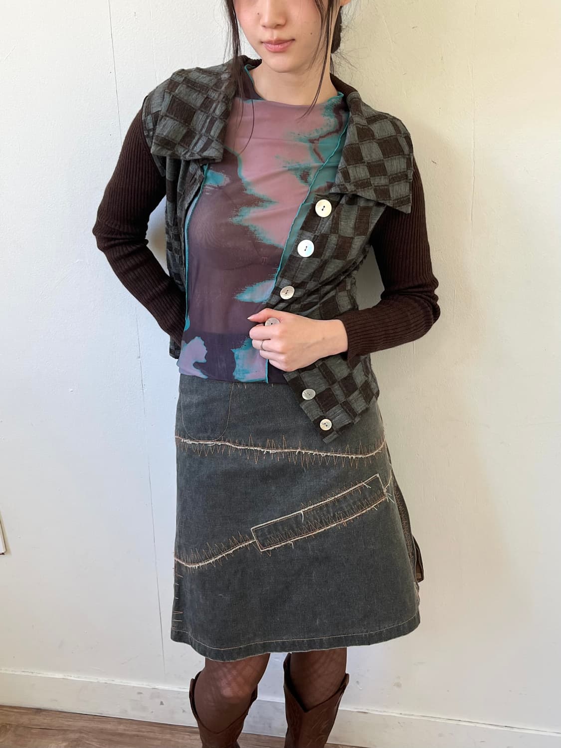 GIPSY BLUE 오버 카라 가디건 상품이미지4