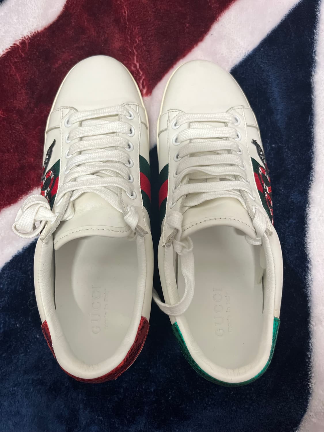 구찌 에이스 스네이크 자수 스니커즈:41(260~265) 상품이미지6