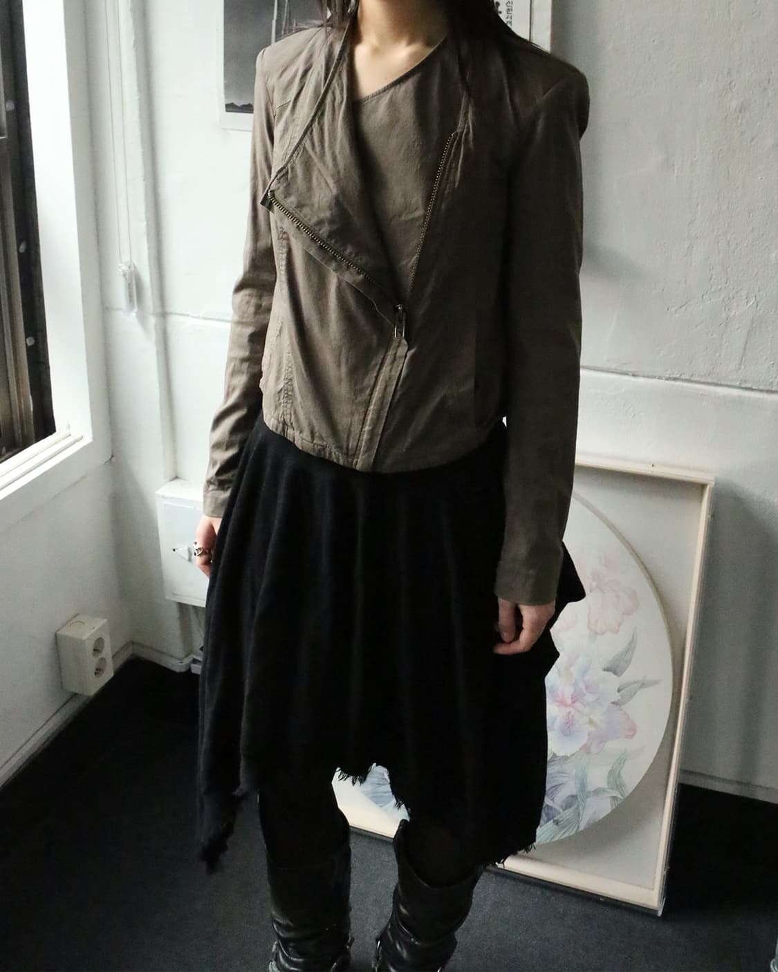 헬무트랭 USA 비대칭 바이커 자켓 상품이미지2