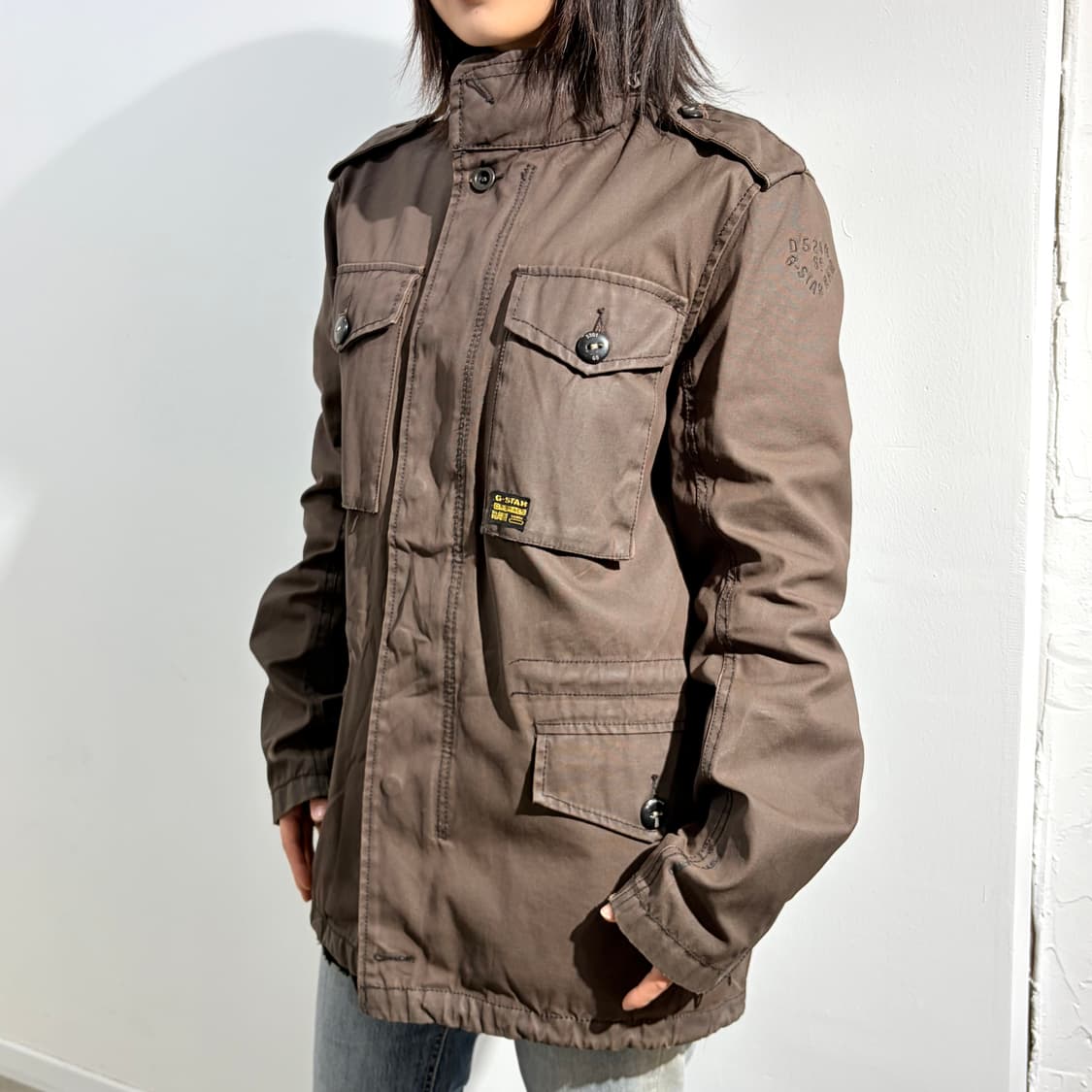 G-star raw 지스타로우 브라운 왁스 워크 자켓 상품이미지1