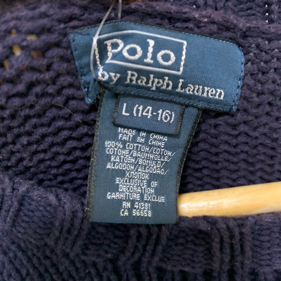 폴로 랄프로렌 성조기 니트 네이비 빈티지 스웨터 키즈 여성M-L 상품이미지4