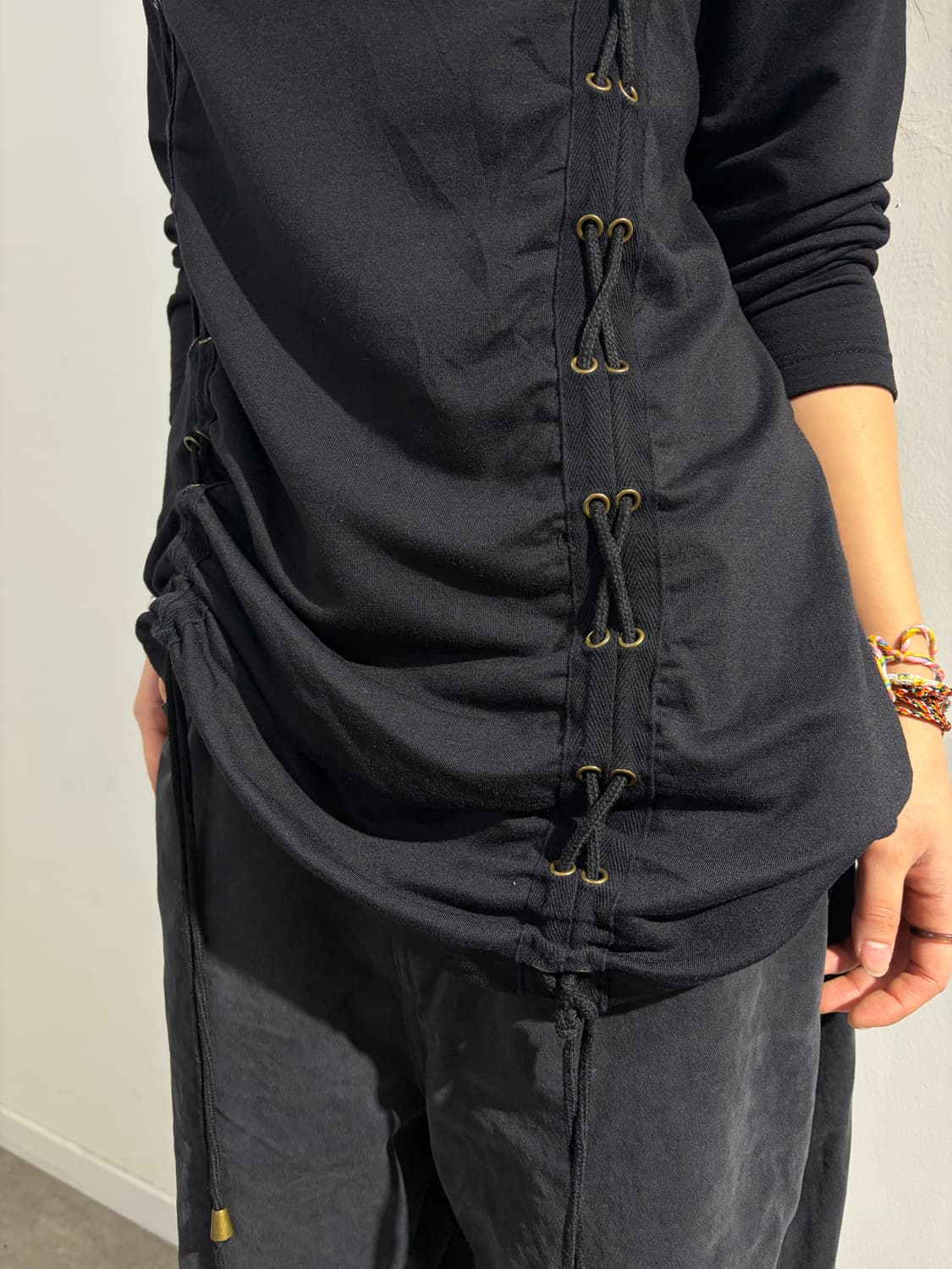 y2k 셔링 긴팔 티셔츠 슬리브 상품이미지4