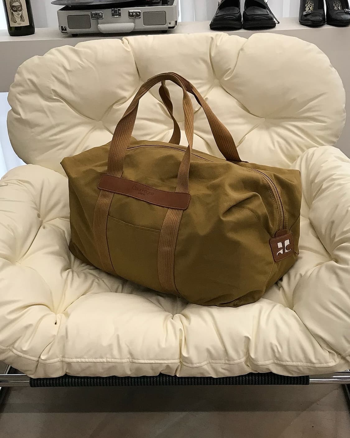 꾸레쥬 더블 로고 보스턴백 가방 상품이미지1