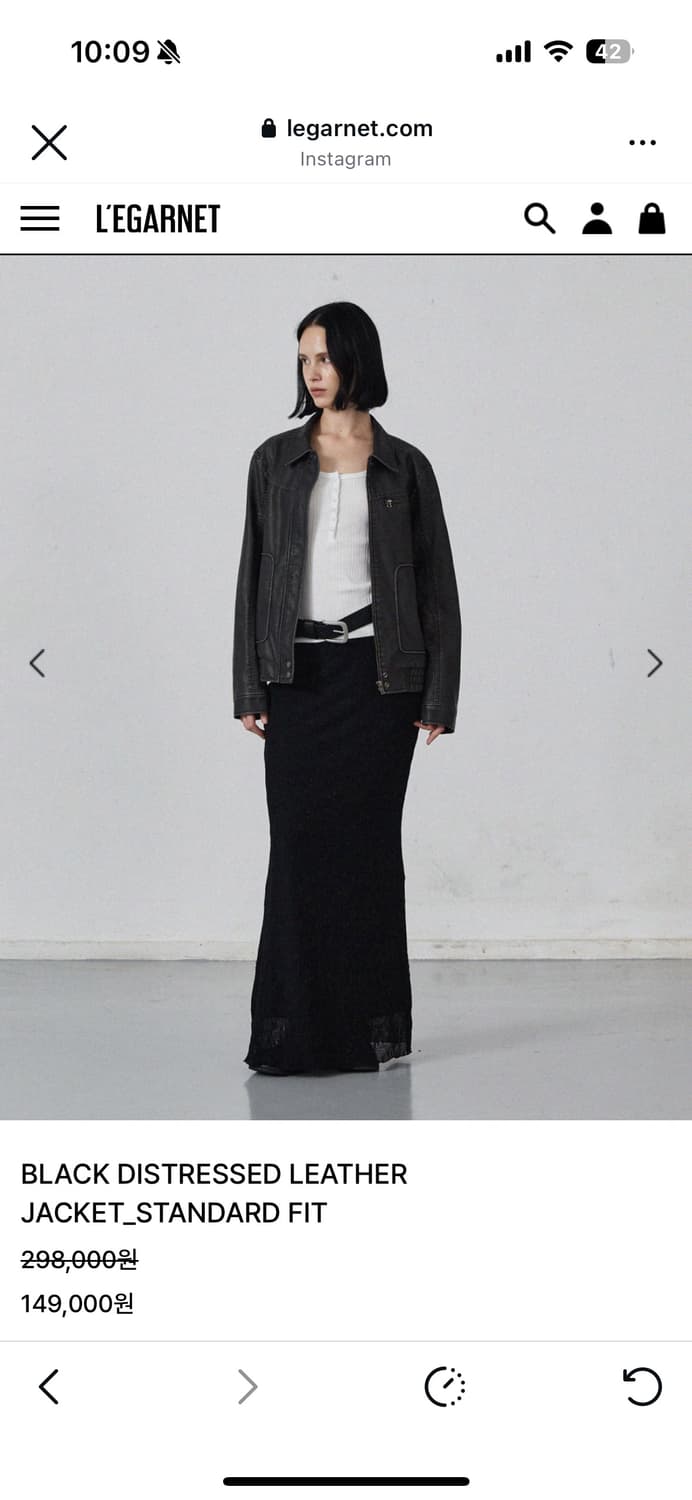 르가넷 빈티지 스탠다드 레더자켓 상품이미지3