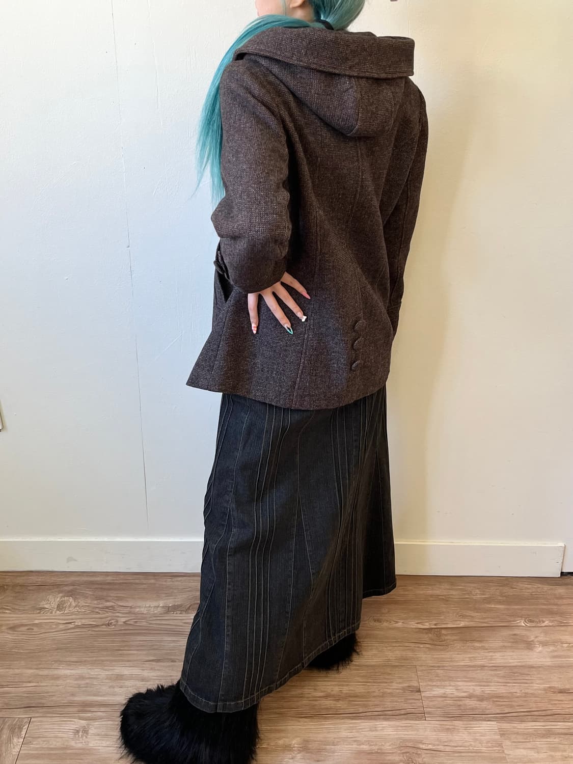 T’s collection 도트 후드 코트 상품이미지8