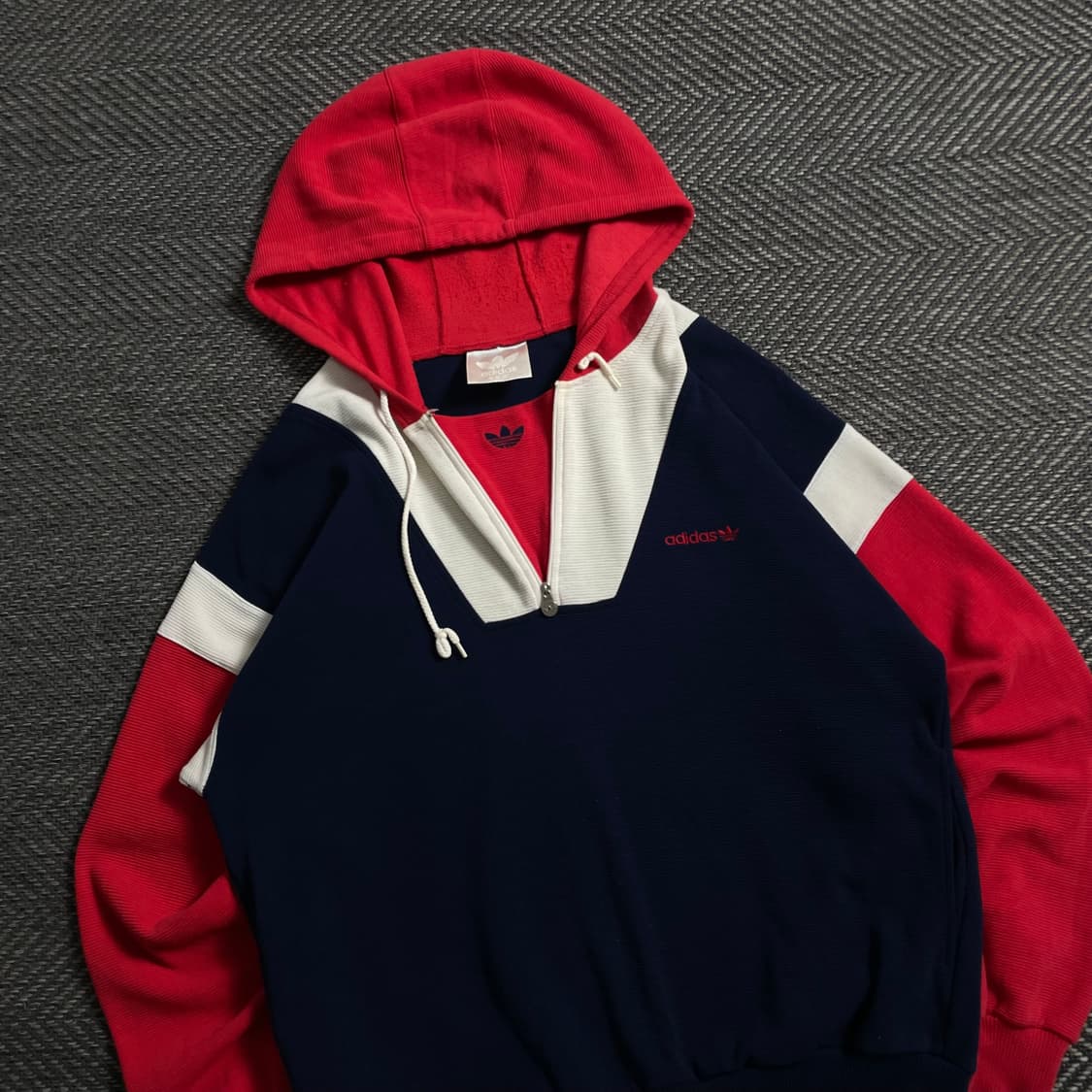 00s 아디다스 올드스쿨 배색 박시핏 아노락 후드 티셔츠y 4119 상품이미지1