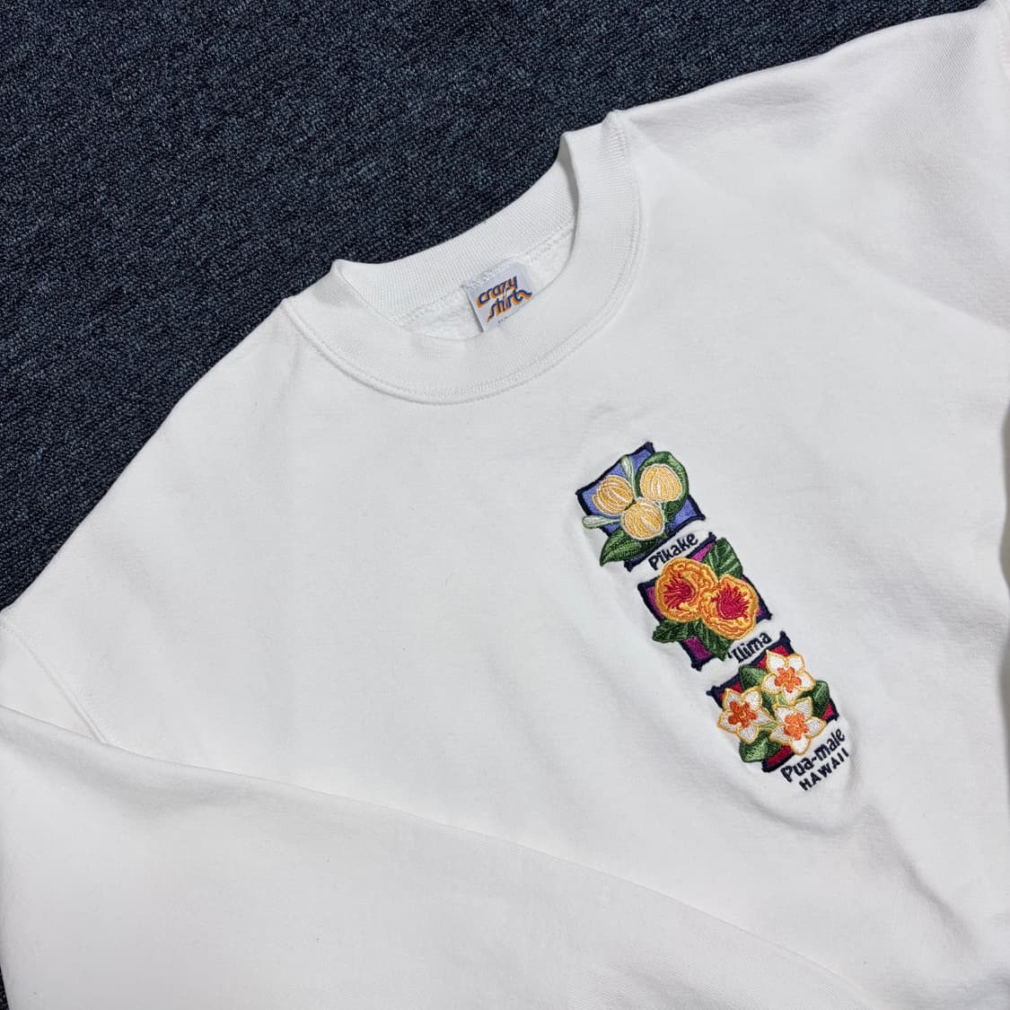 크레이지 셔츠 하와이 플라워 빈티지 맨투맨 상품이미지3