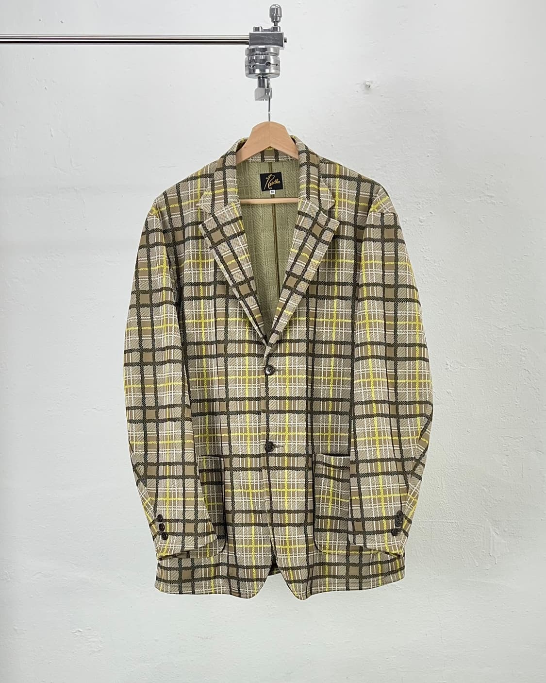 니들스 테일러드 마이크로 체크 2b 블레이저 자켓 상품이미지1