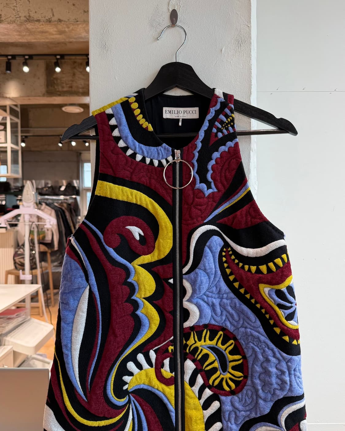 에밀리오 푸치 멀티컬러 퀼팅 슬리브리스 드레스 상품이미지3