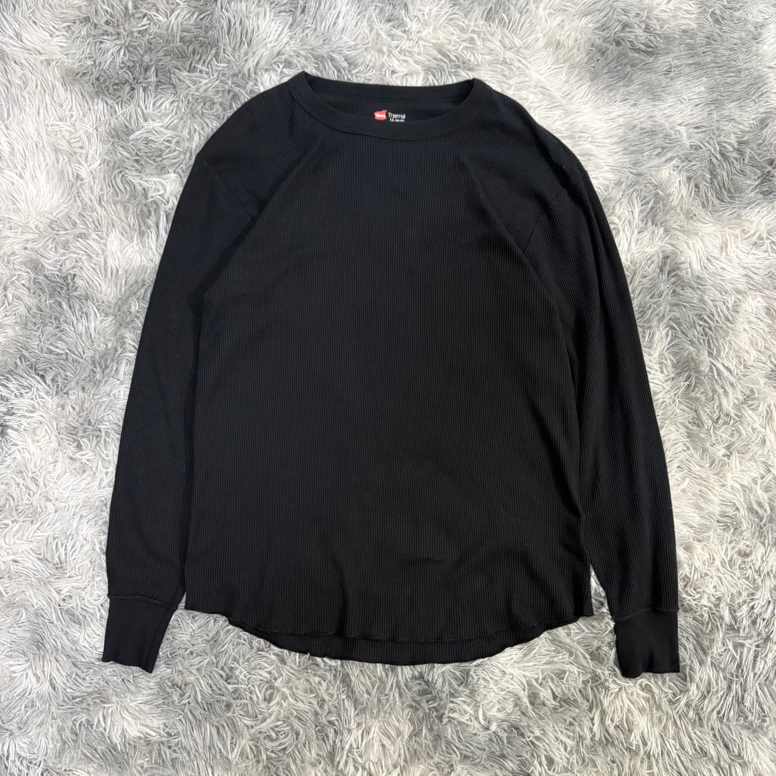 헤인즈 써멀 롱슬리브 블랙 XL 상품이미지1