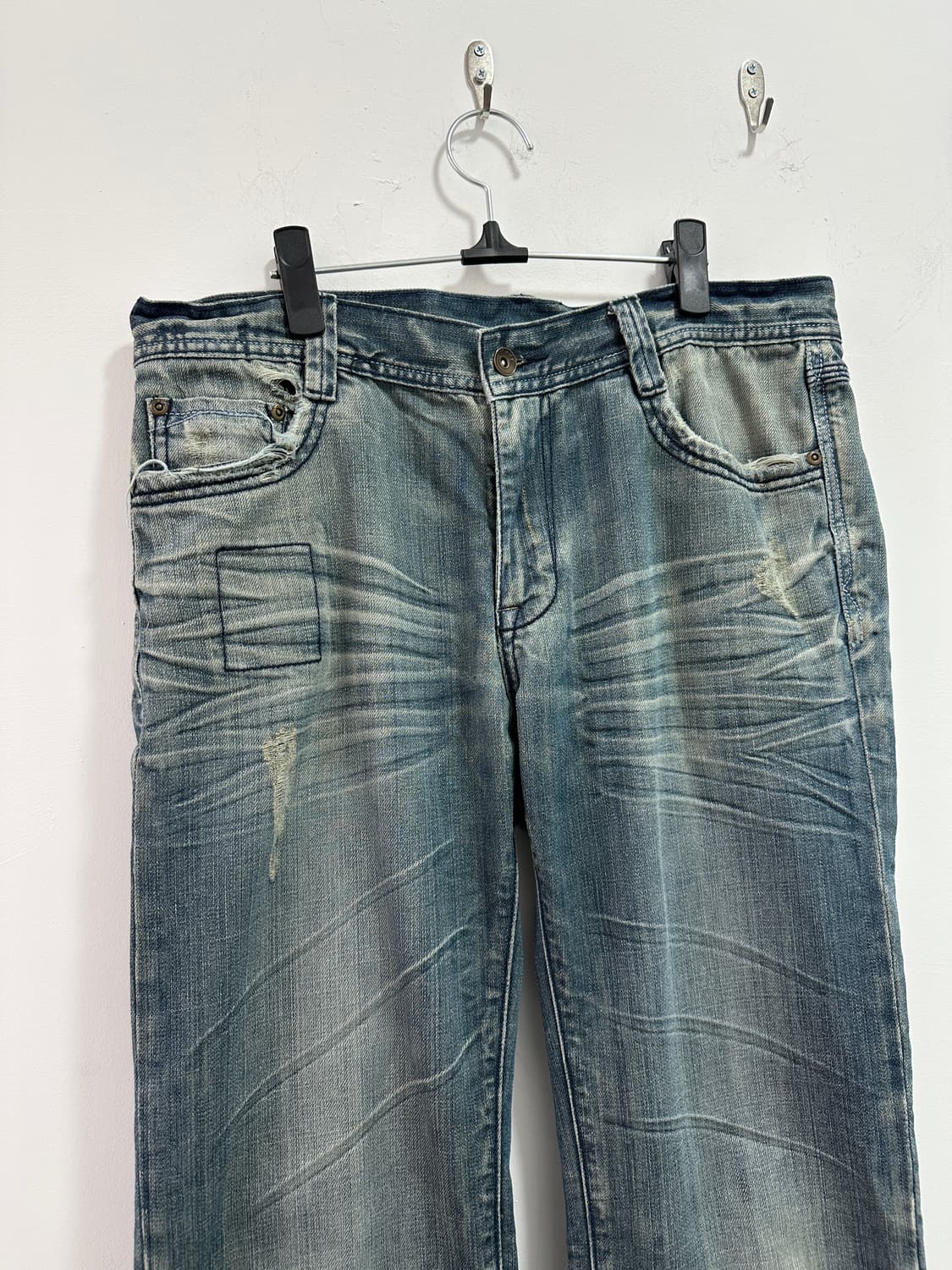 Fade lines sagging denim jeans 상품이미지7