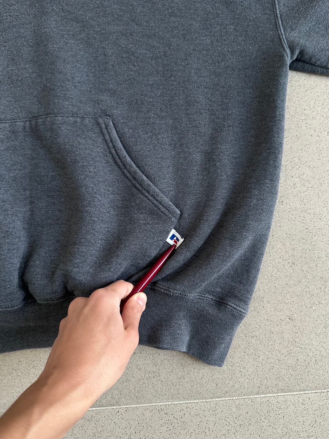 90s 빈티지 러셀 후드 다크그레이 L 상품이미지3