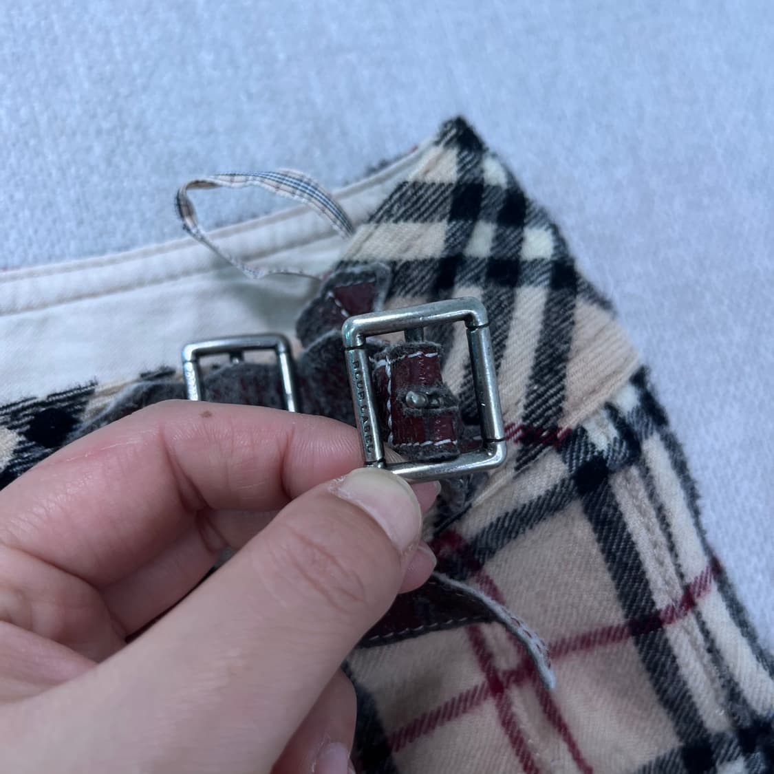 38 버버리 블루라벨 일본텍 울 노바체크 스커트 상품이미지5