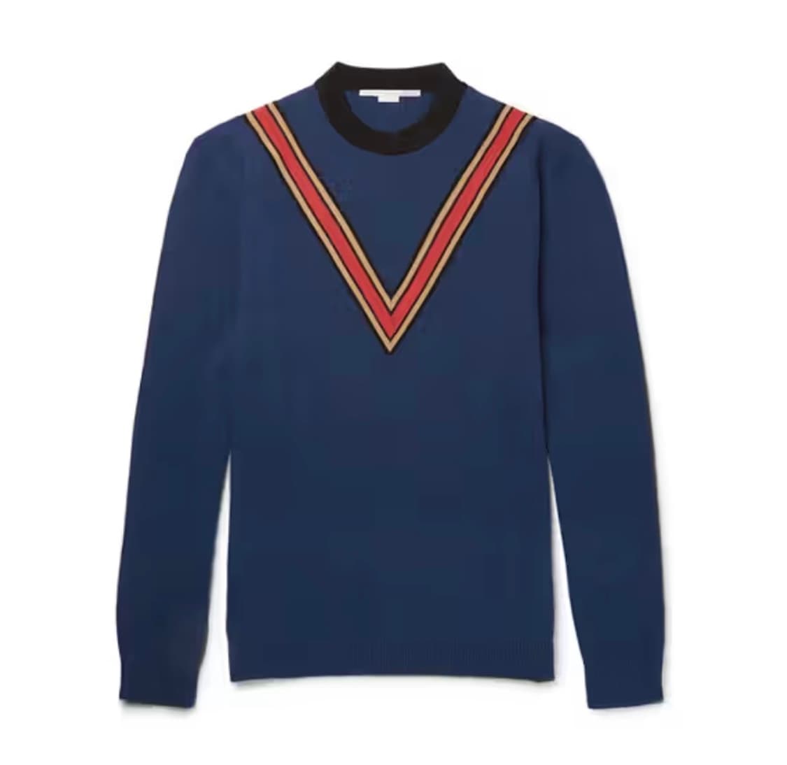 STELLA McCARTNEY 스텔라 맥카트니 V패턴 블루 캐시미어 스웨 상품이미지1