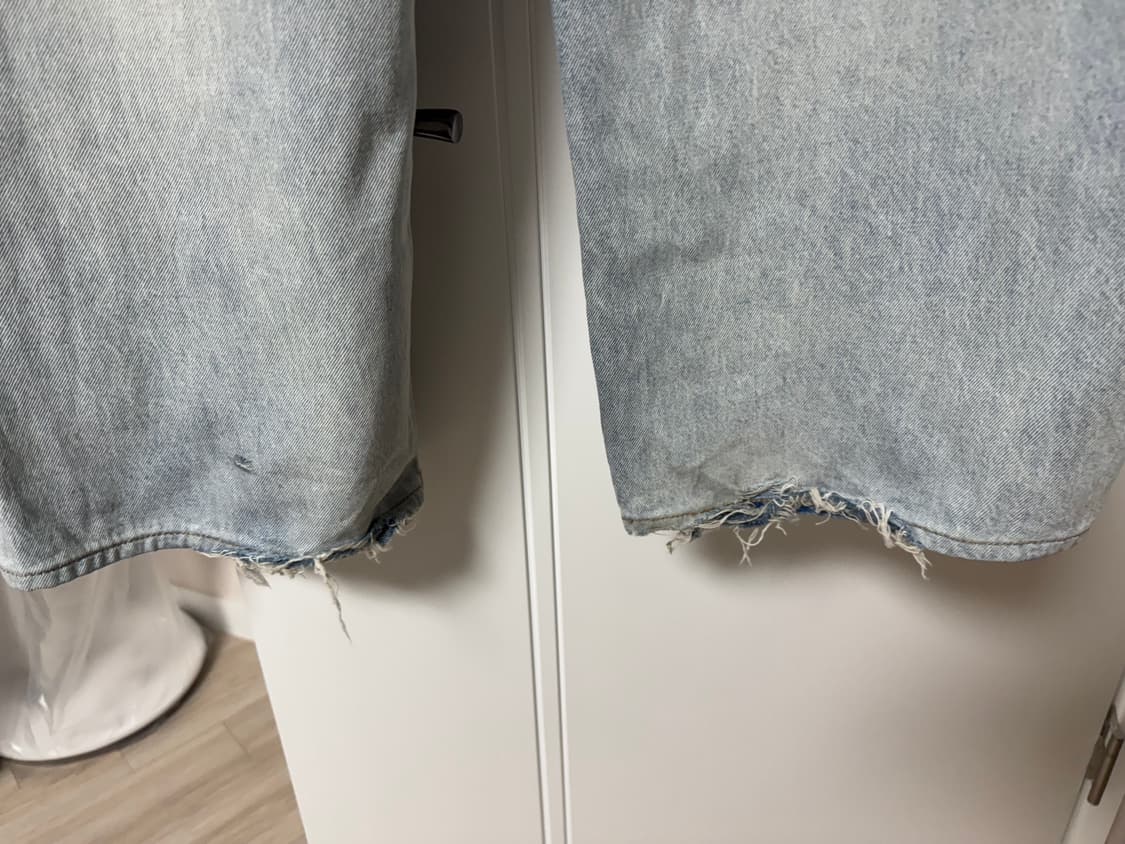 Stu와이드 데님 연청 상품이미지3