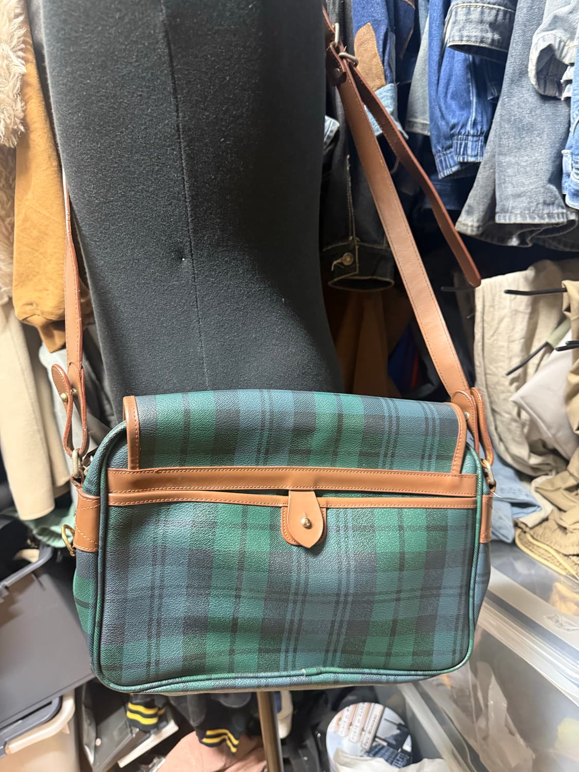 폴로 랄프로렌 블랙와치 타탄체크 크로스백 상품이미지5