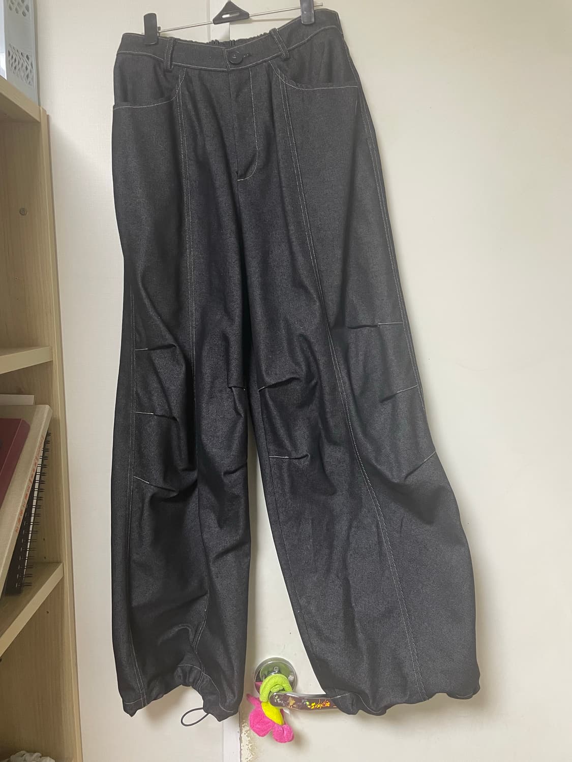 핀턱 프린티드 데님팬츠 1사이즈 상품이미지3